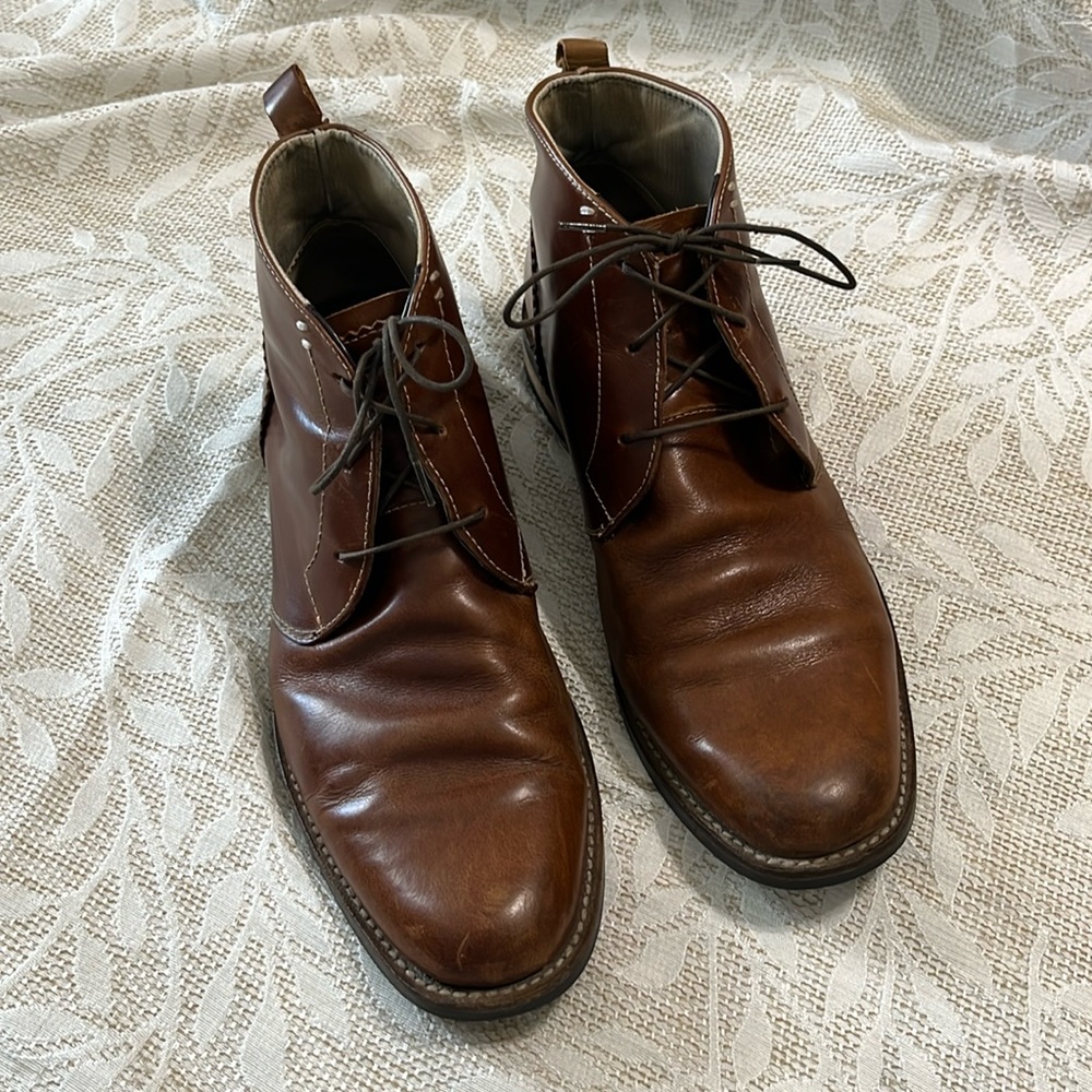 Penguin by Munsingwear Chestnut‎ Brown Leather Monty Boots Size 10.5